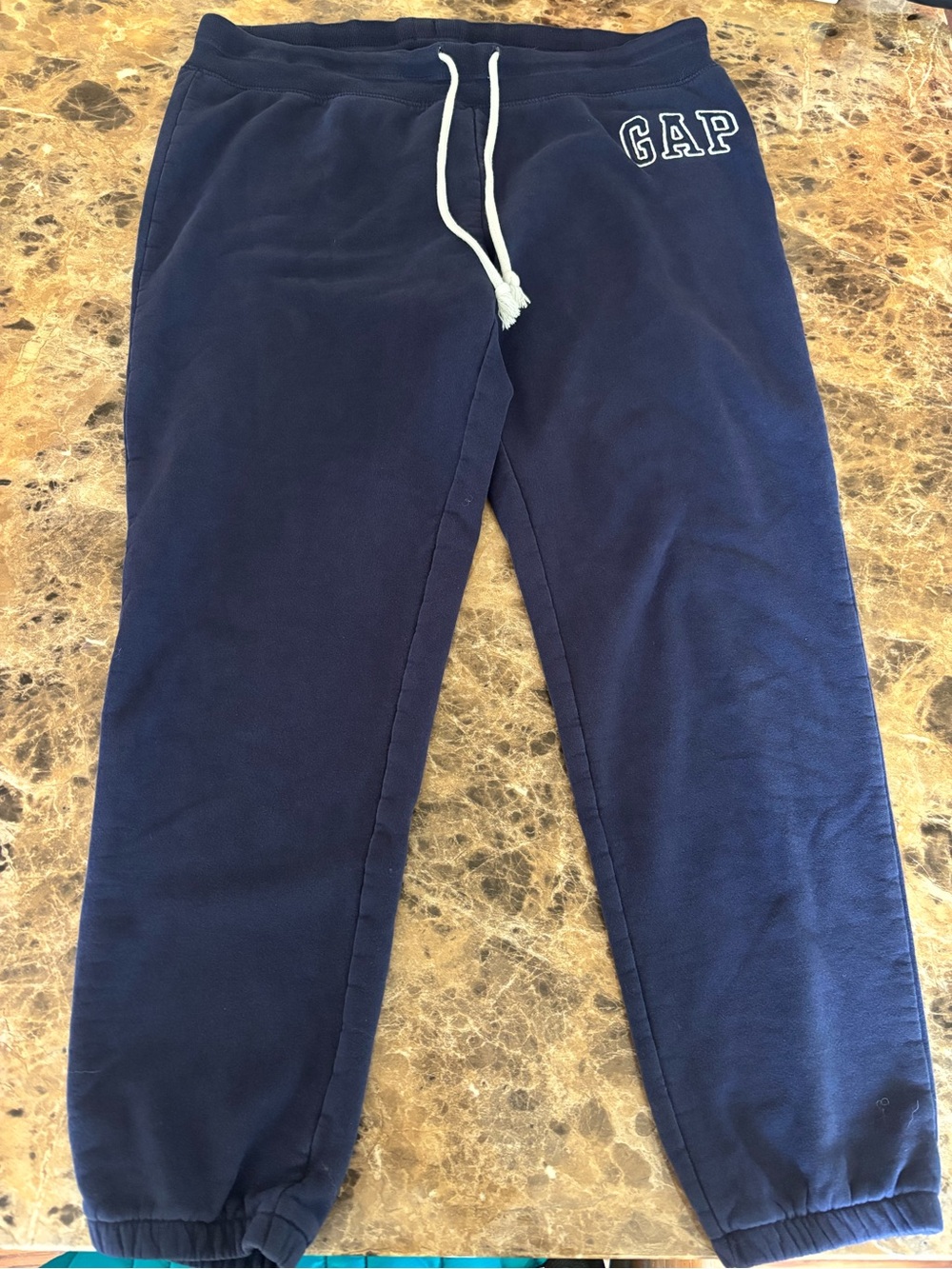 GAP Navy Track Joggers with White Drawstring